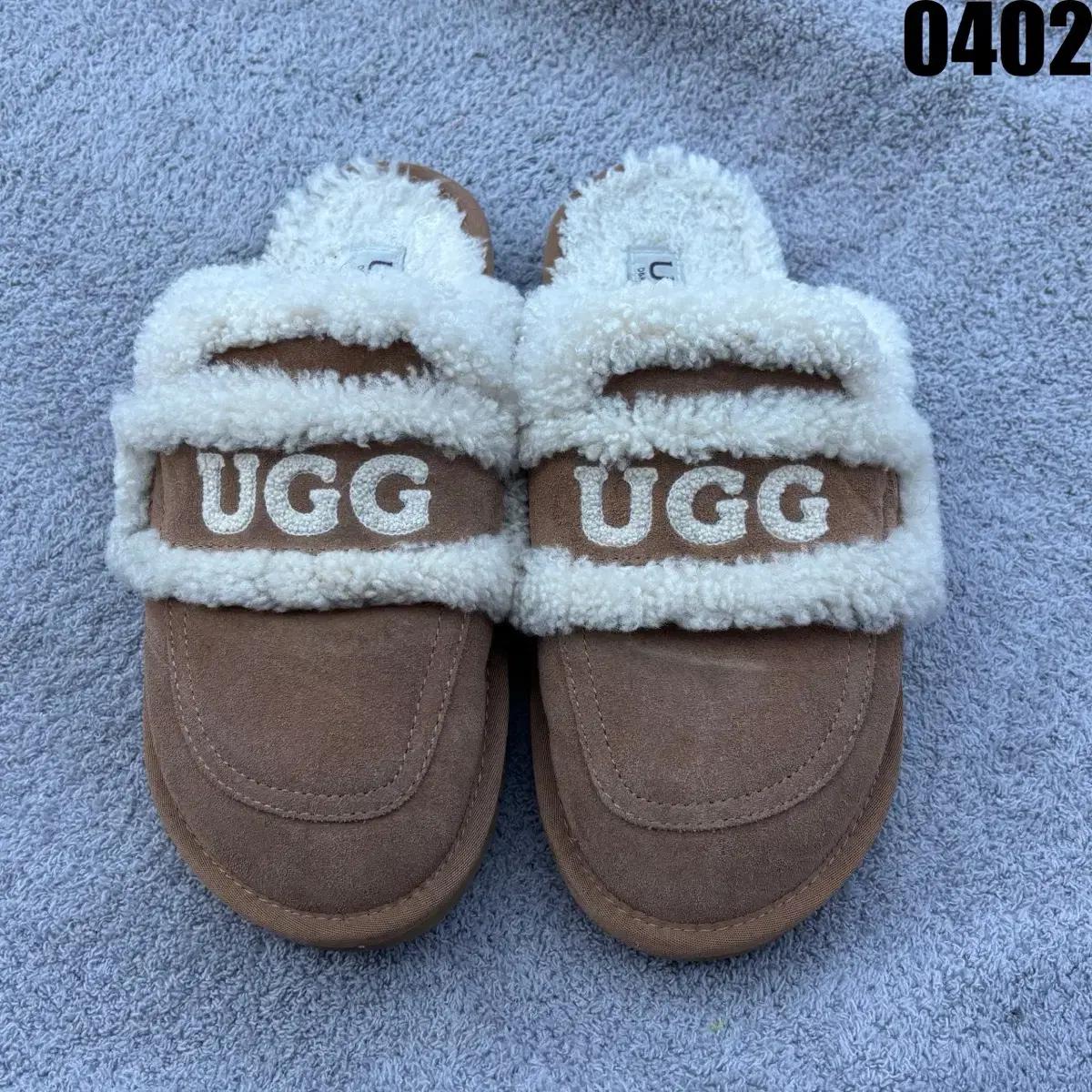 UGG 어그 브라운 퍼 슬리퍼