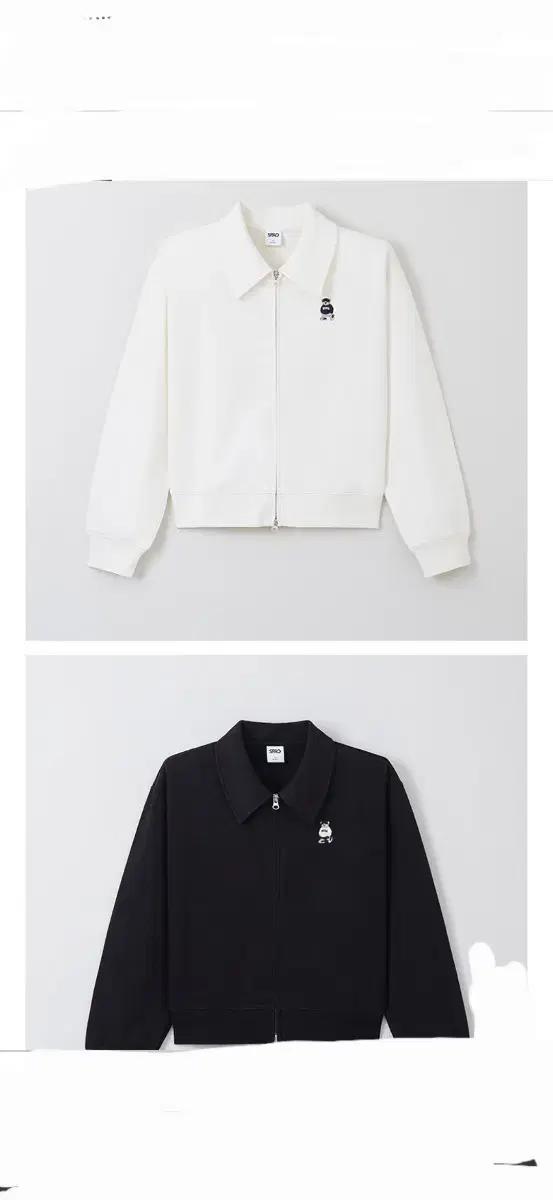 스파오 칼라넥 크롭 집업