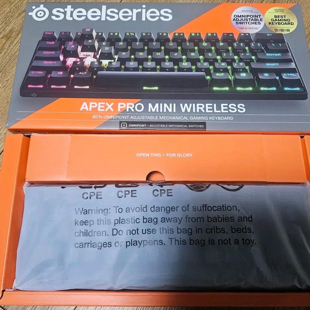 스틸시리즈 에이펙스 프로 미니 무선 키보드 Apex pro mini WL