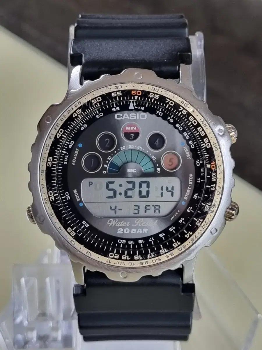 빈티지 미품 80's 서핑타이머 DW-7000 군사워치 다이버 카시오시계