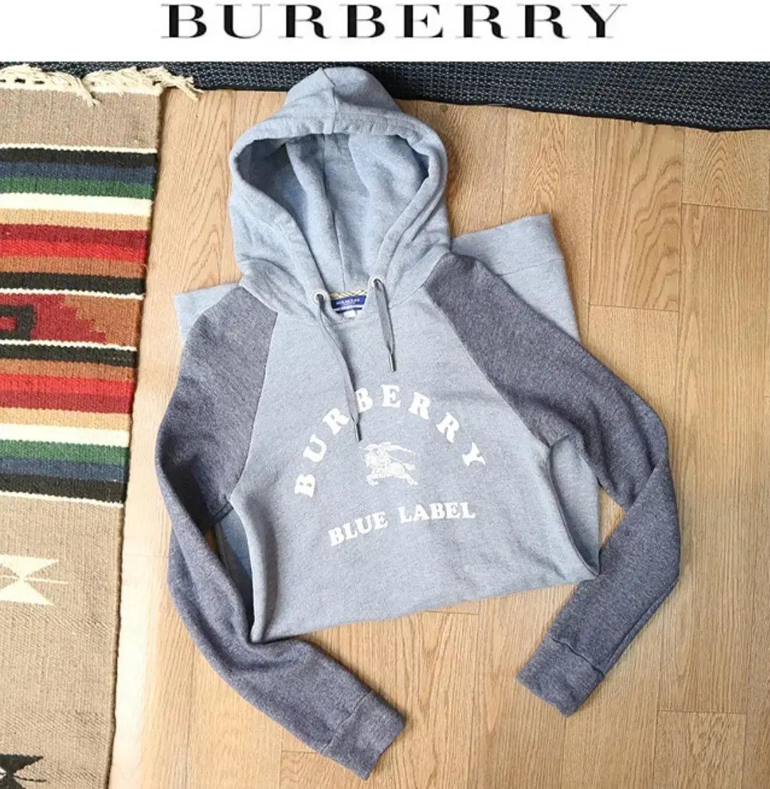 일본판 BURBERRY 버버리 블루라벨 코튼100% 후드 빅로고 원피스