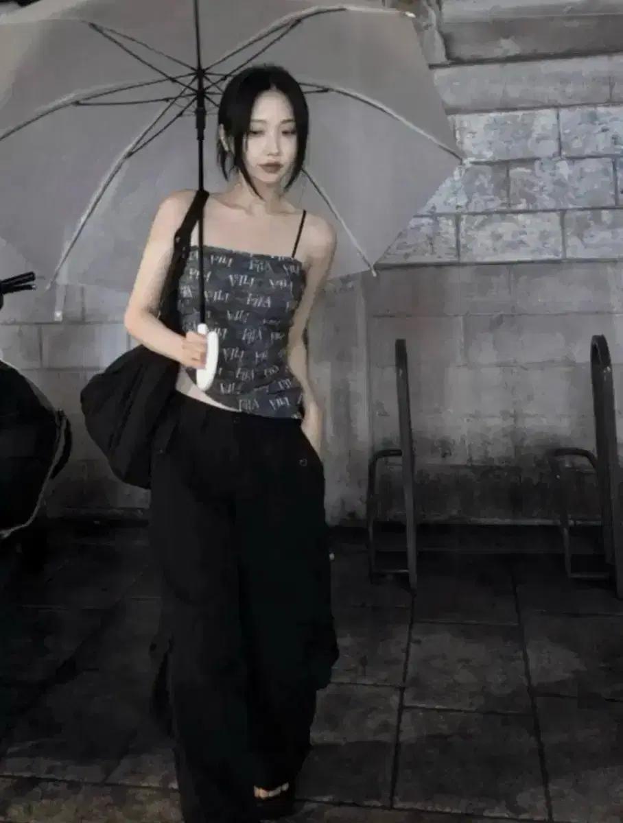 휠라 모노 패턴 나시 탑