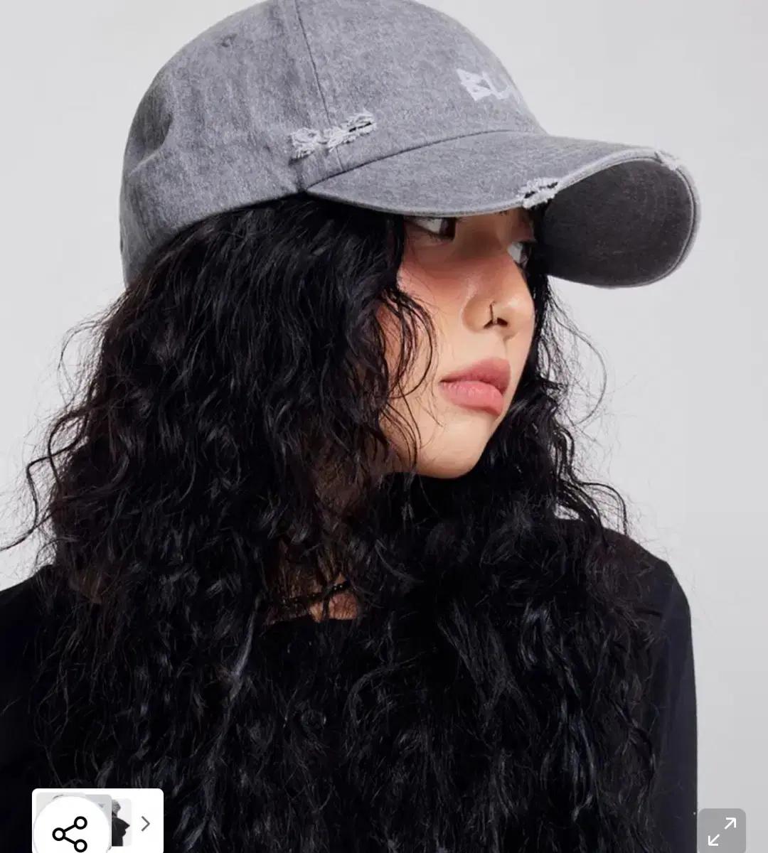 미개봉) 캡모자 블랙샌즈 라이트 런닝자수 빈티지 볼캡 LGY 정가390