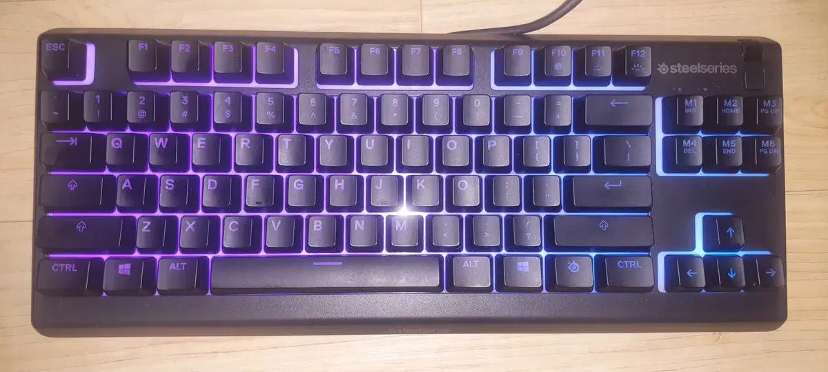 스틸시리즈 Apex 3 TKL 저소음 게이밍 키보드 블랙, 멤브레인