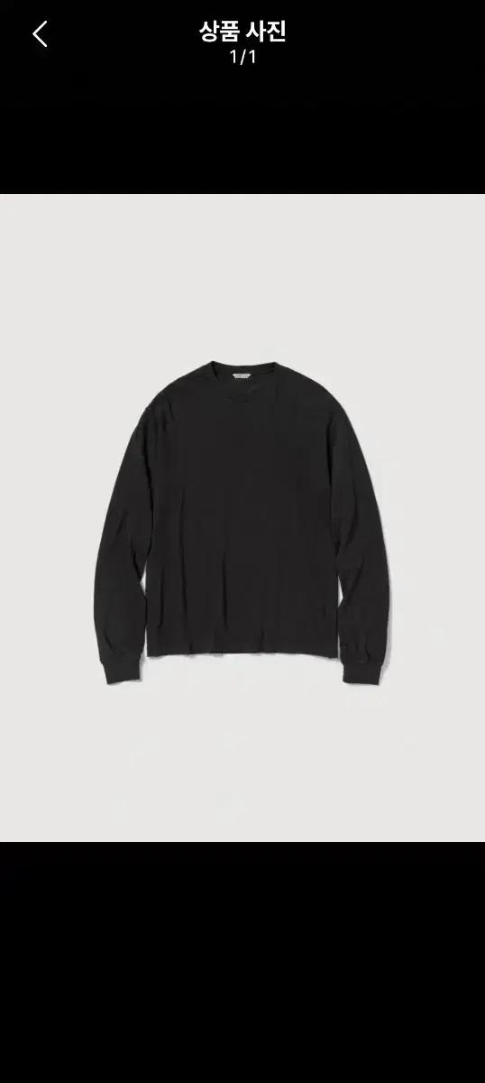 [4] (시착1회) 오라리 SEAMLESS L/S TEE 티셔츠 블랙