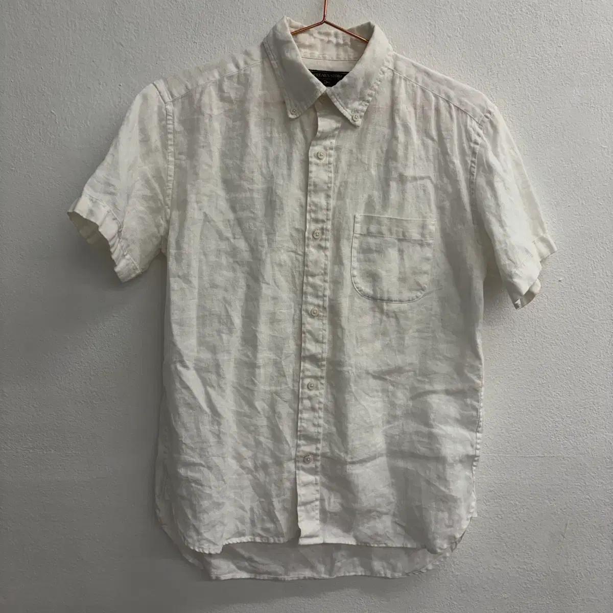 FREAK'S STORE 린넨 반팔 셔츠 화이트(S)
