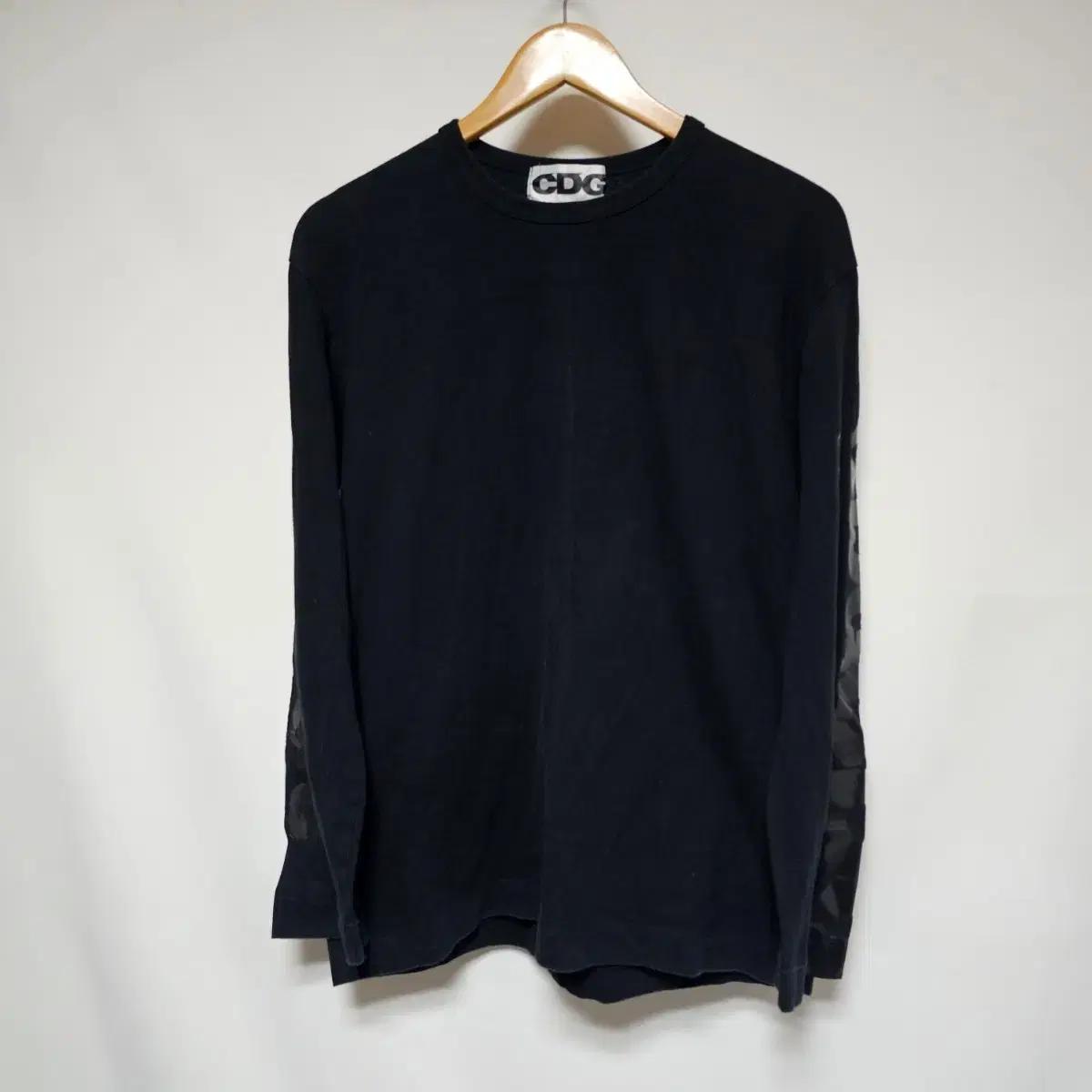 CDG 꼼데가르송 프린팅 사이드레터 롱슬리브 실측 95