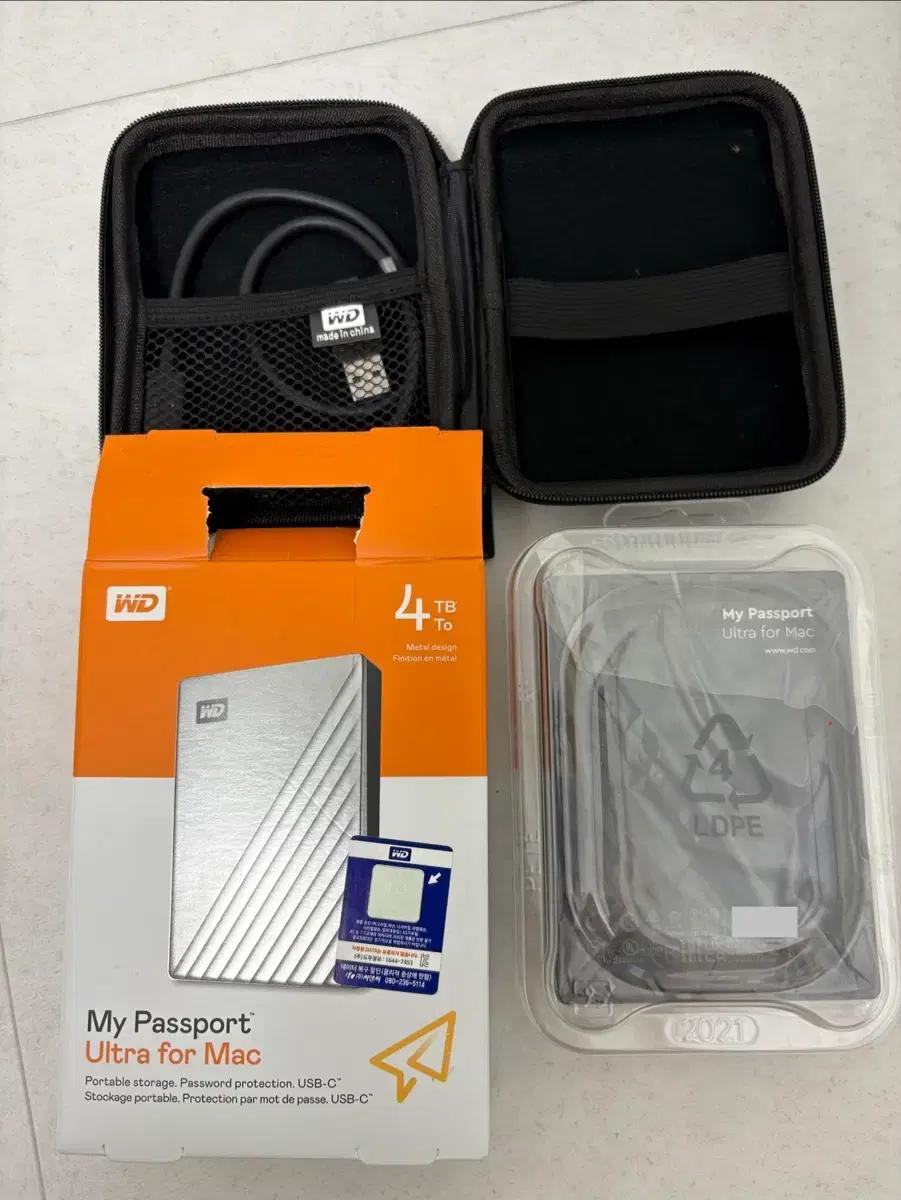 WD My Passport Ultra Mac 4TB 외장하드