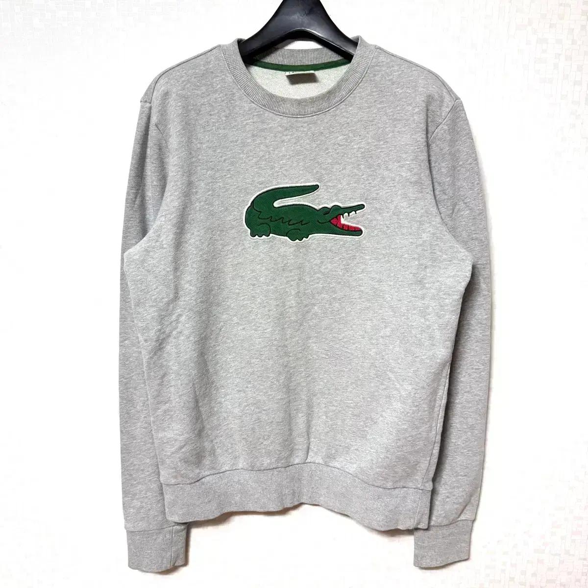 [M,95]라코스테 빅로고 맨투맨 그레이 lacoste