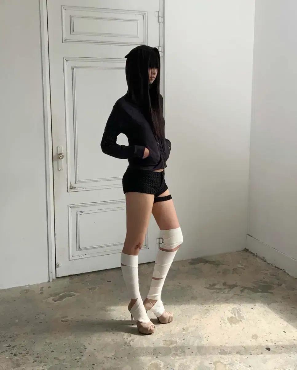 Bonnae본네 이어집후디 블랙 검정후드집업고양이귀모자암셔링피아체604엔