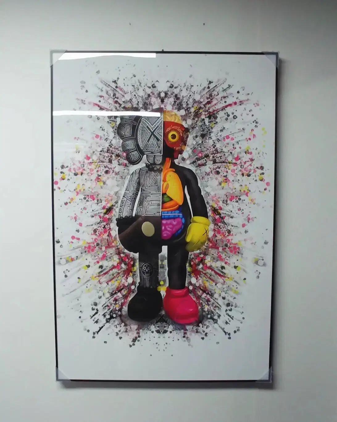 그림 액자 팝아트 인테리어소품 KAWS그림 KAWS액자 대형 모던아트포스