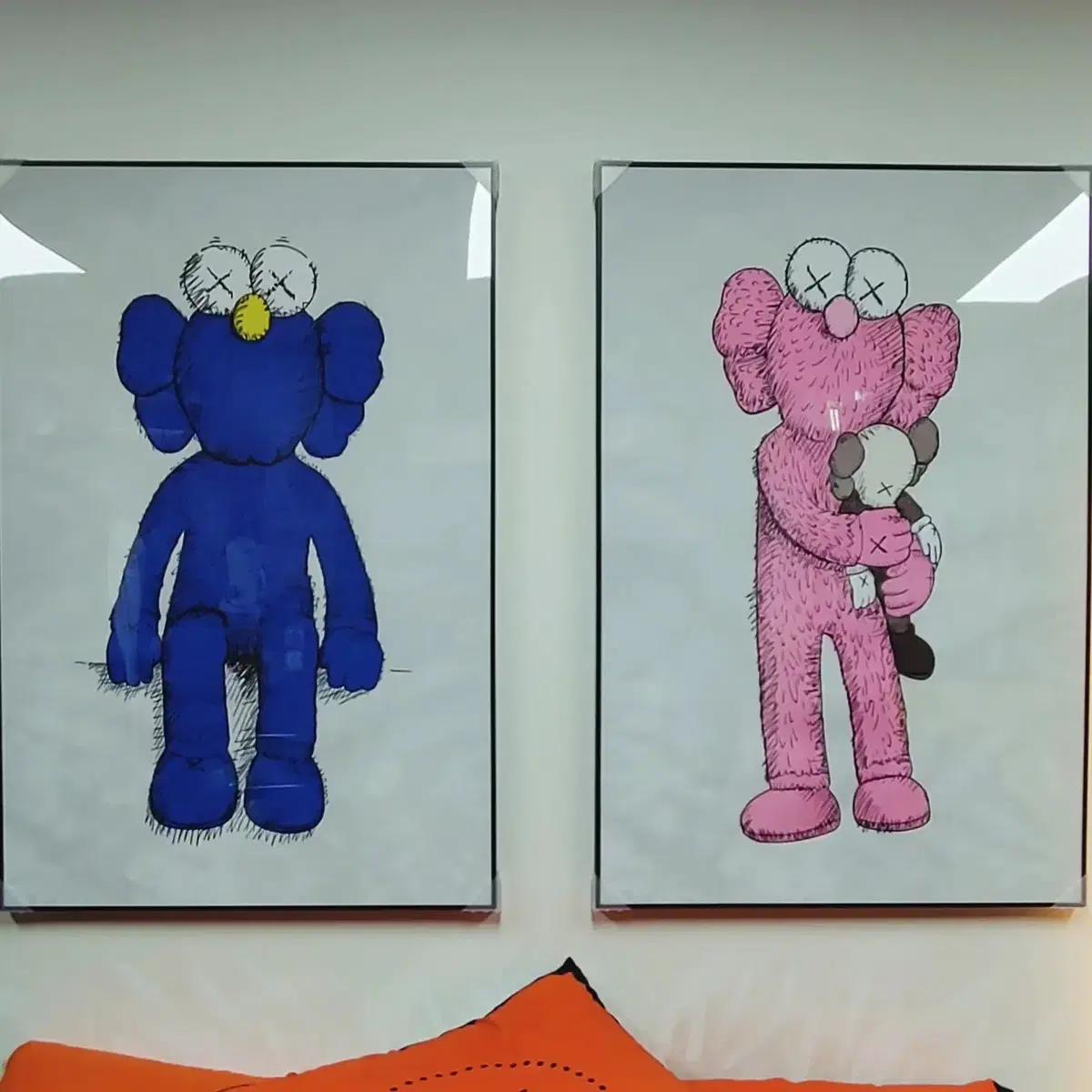 그림 액자 팝아트 인테리어소품 KAWS캐릭터그림 모던아트 거실포스터