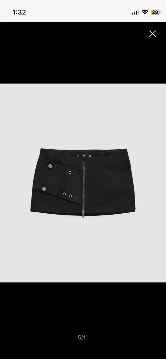 에트오소메 front zip belt detaii mini skirt