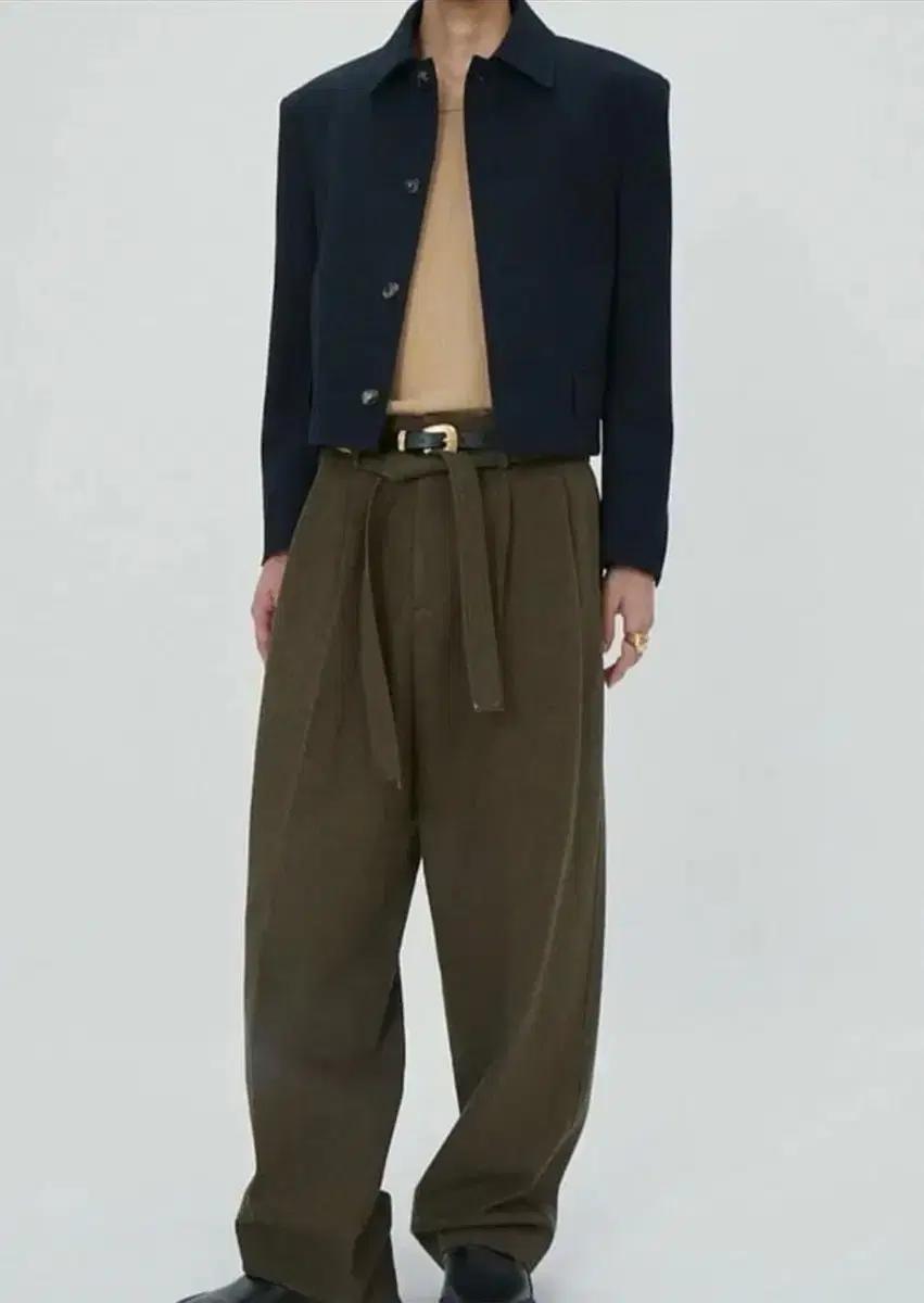 렉토 벨티드 팬츠 s