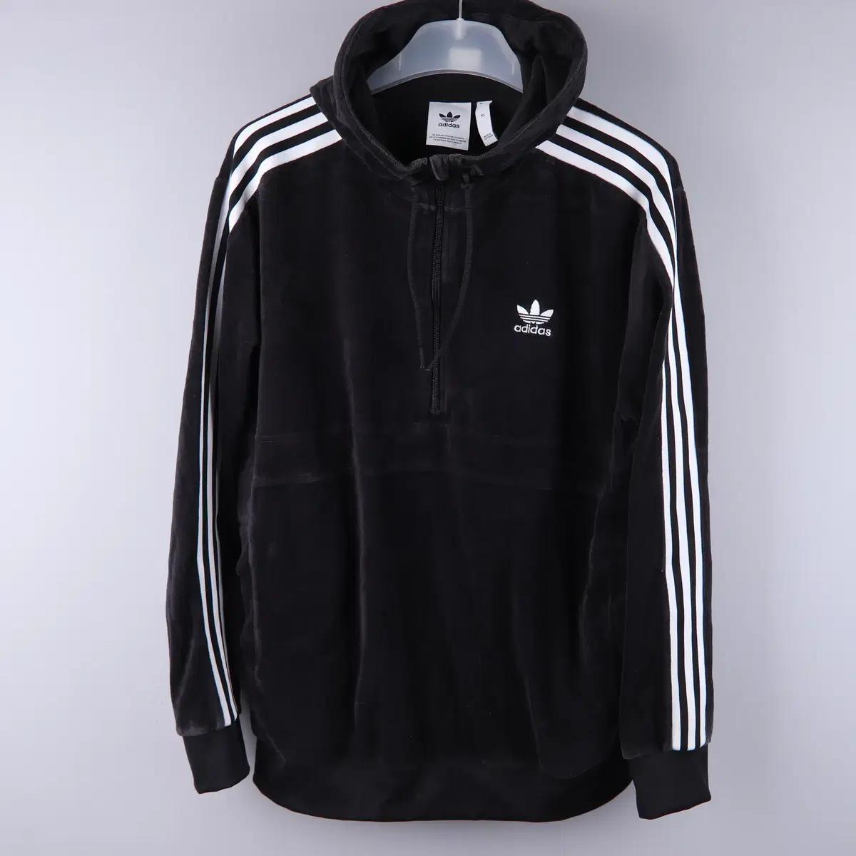 아디다스 코지 하프집 후드 블랙 (XL) 4636