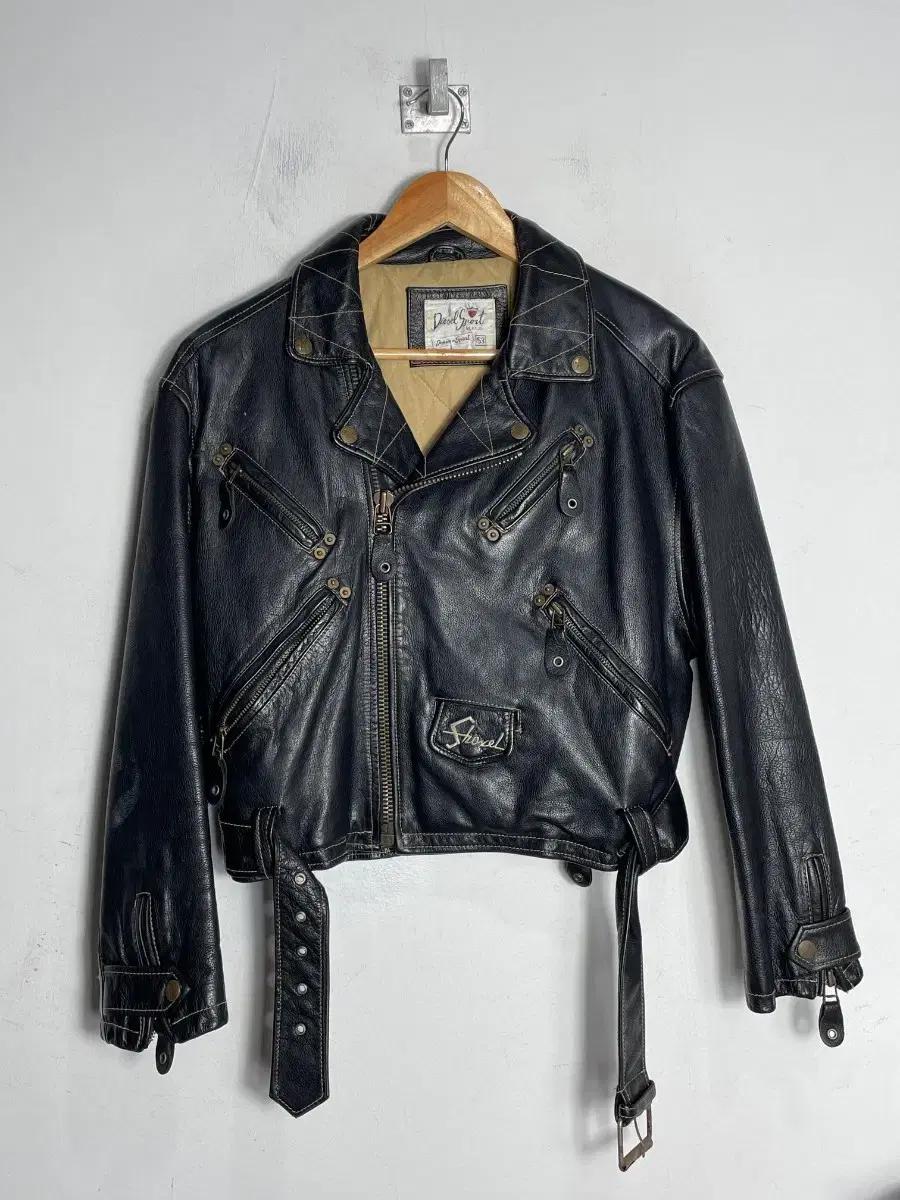 Diesel Sport 가죽 라이더 자켓 90s