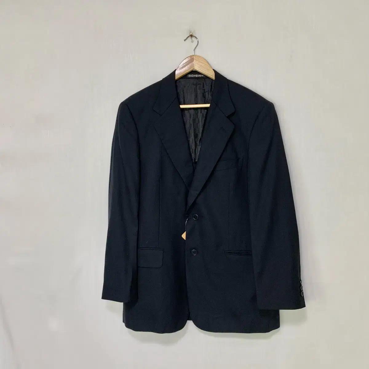 YSL 생로랑 입생로랑 뿌르옴므 다크 네이비 정장 블레이저 자켓 L