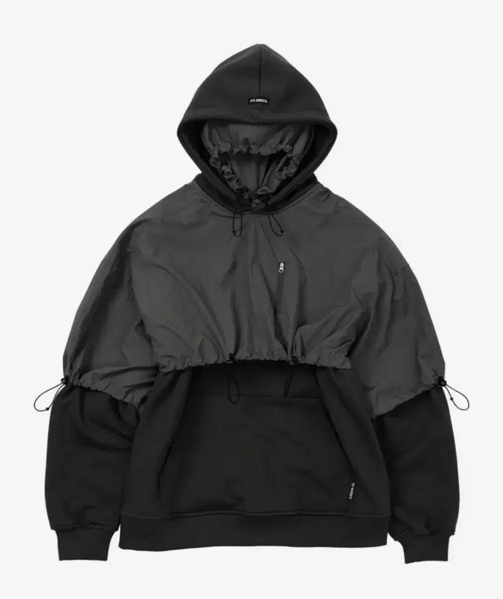 아조바이아조 layered nylon hoodie L