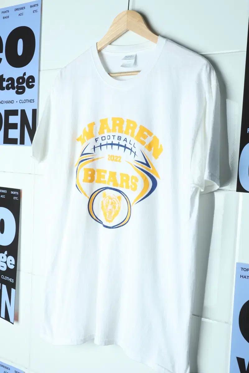 (L-2XL) 길단 반팔 티셔츠 USA 흰색 화이트 풋볼 등-17FE9