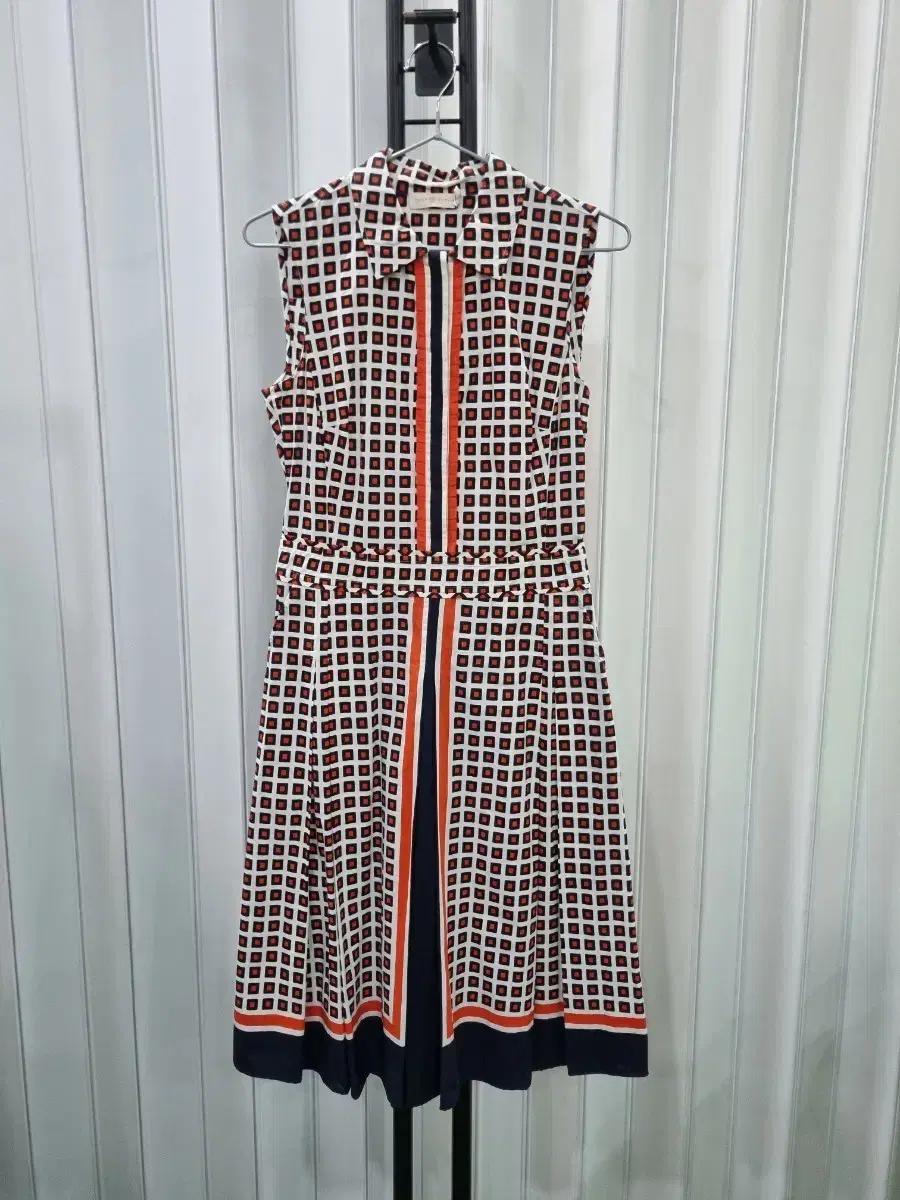 TORY BURCH 패턴 민소매 원피스