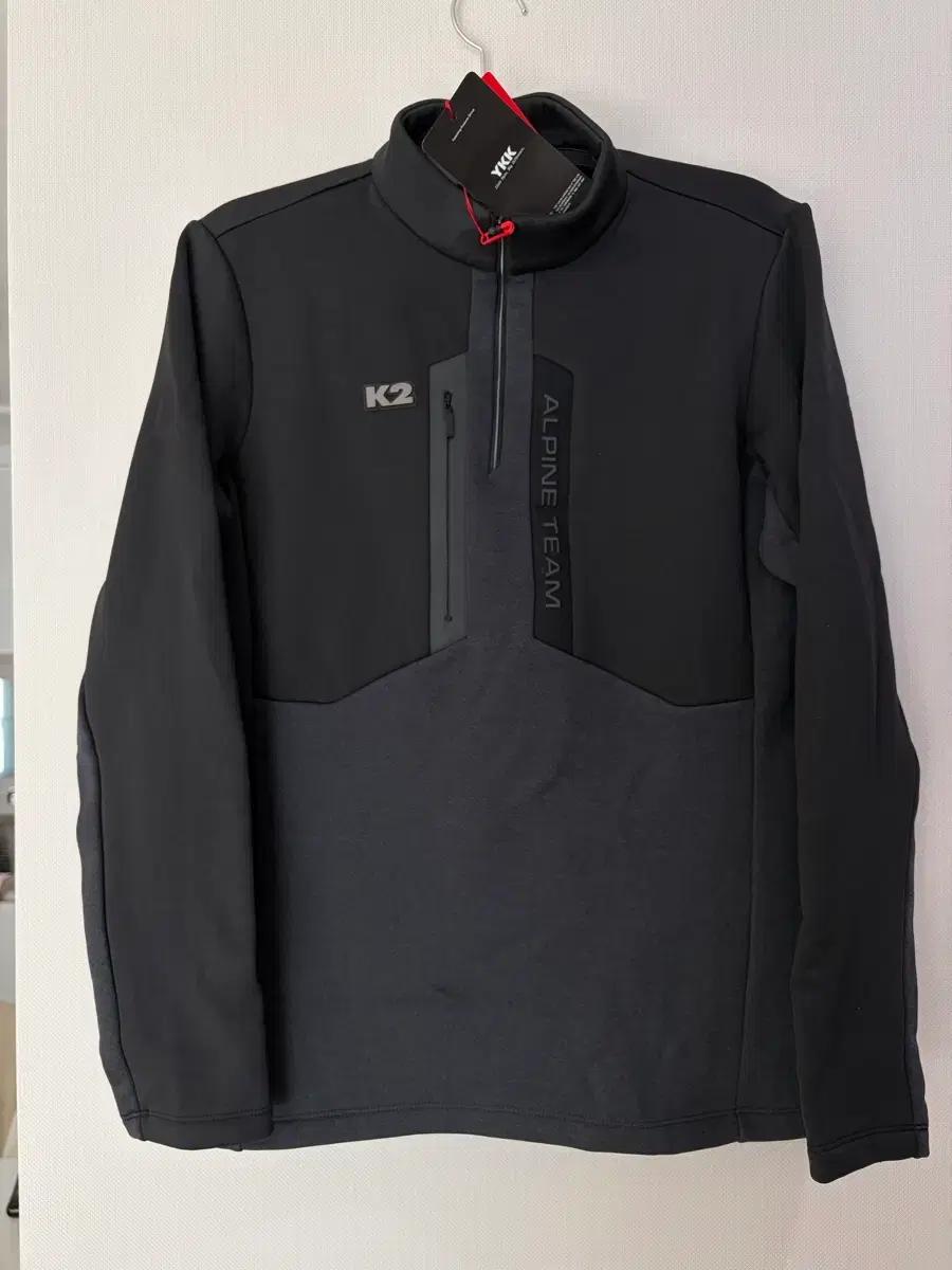 K2 알파인 블랙 기모 하프넥