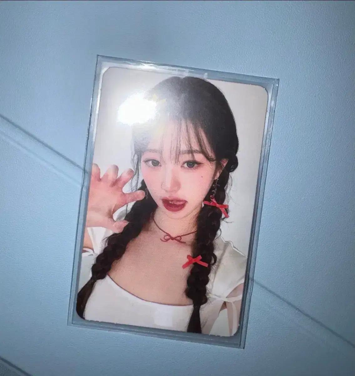 아이브 장원영 어뮤즈 헬로키티 에디션 한정 광고포카 팝업 포카