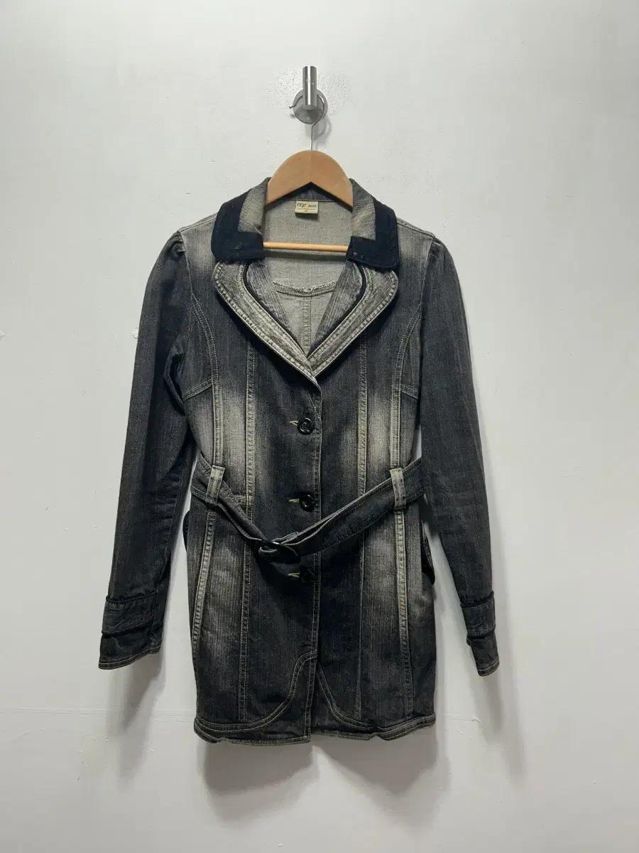 CDG Jeans 데님 트렌치 코트 블랙 M