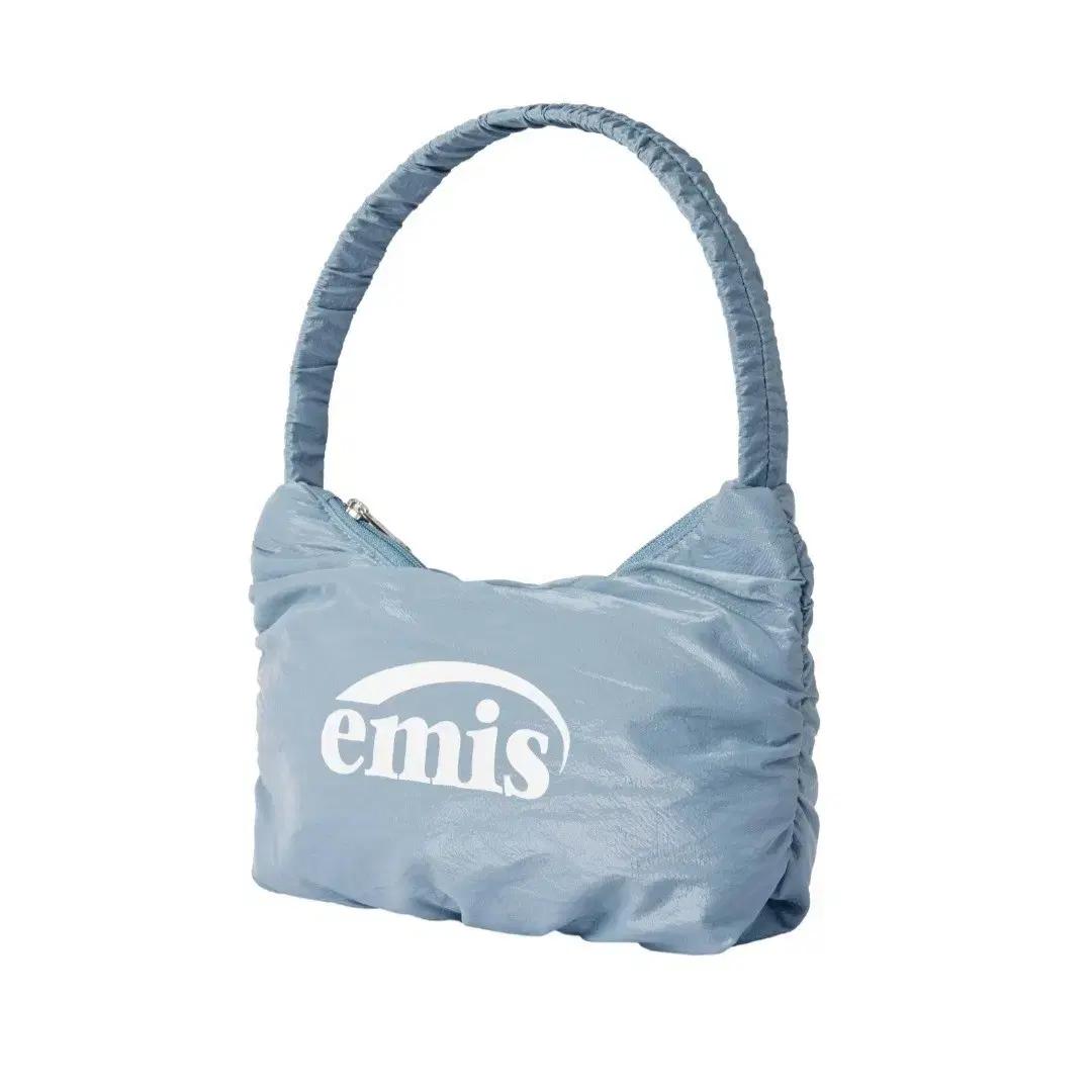 EMIS 이미스 글로시 셔링 호보백 스카이블루