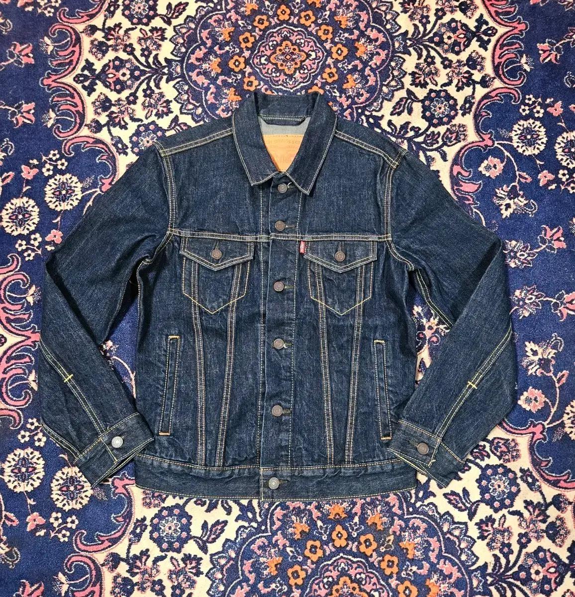 리바이스(Levis) 옐로우 스티치 데님 트러커 자켓 S size