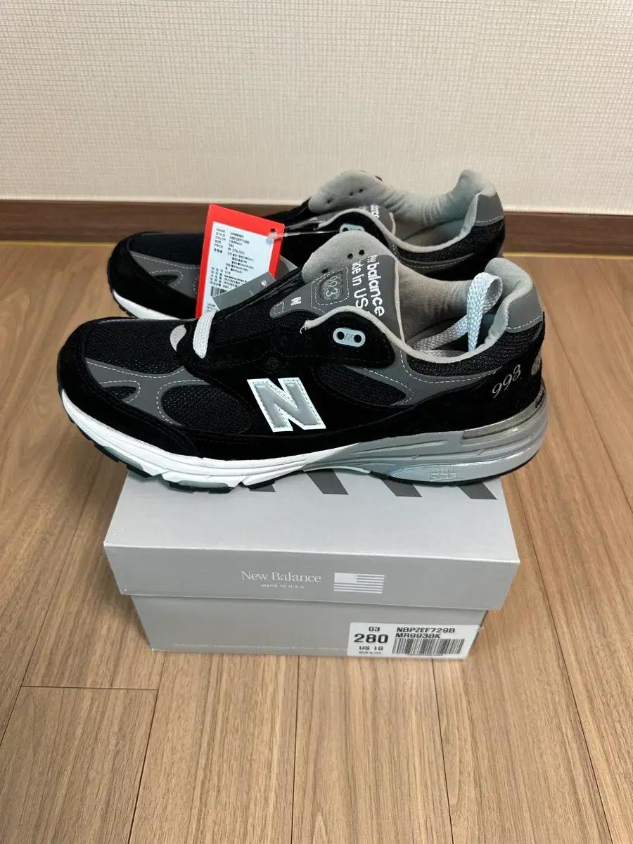 뉴발란스 993 메이드 인 USA 블랙 - D 280 28