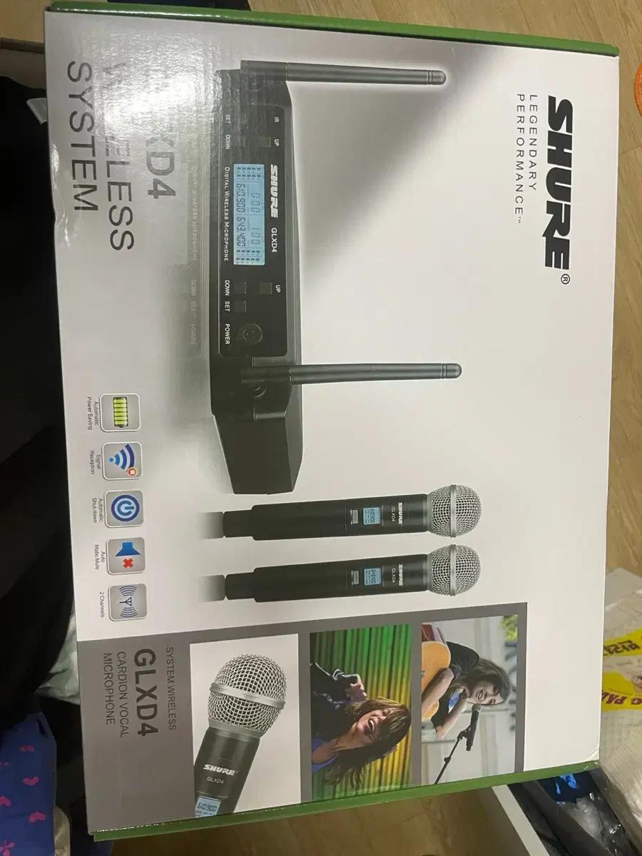 슈어 GLXD24 무선 마이크 투채널 BETA58헤드 새상품