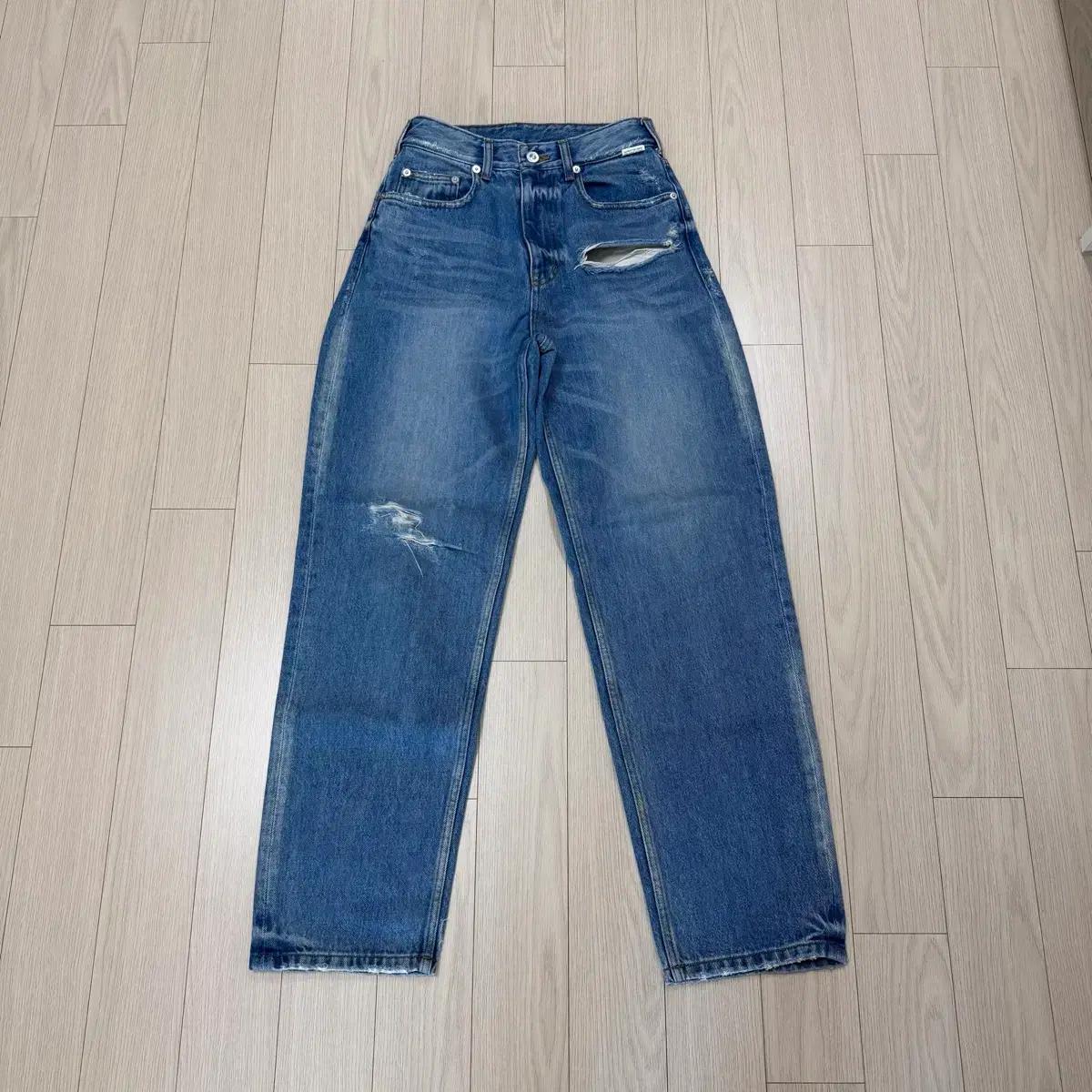 Alfred vtg destroyed denim pants 청바지