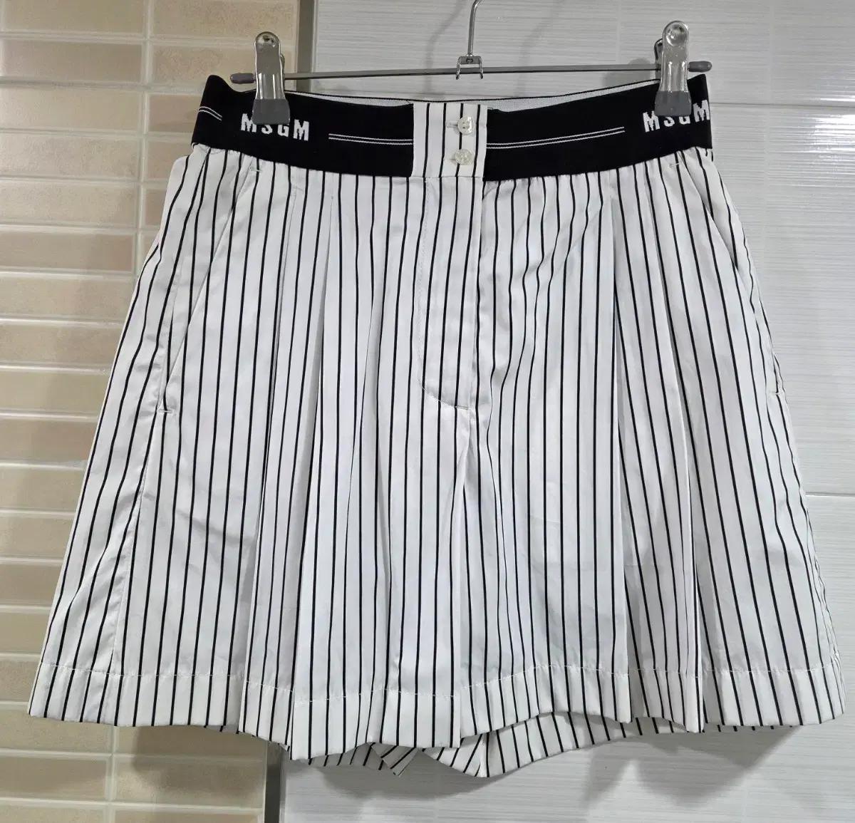 MSGM 스트라이프 밴딩 반바지