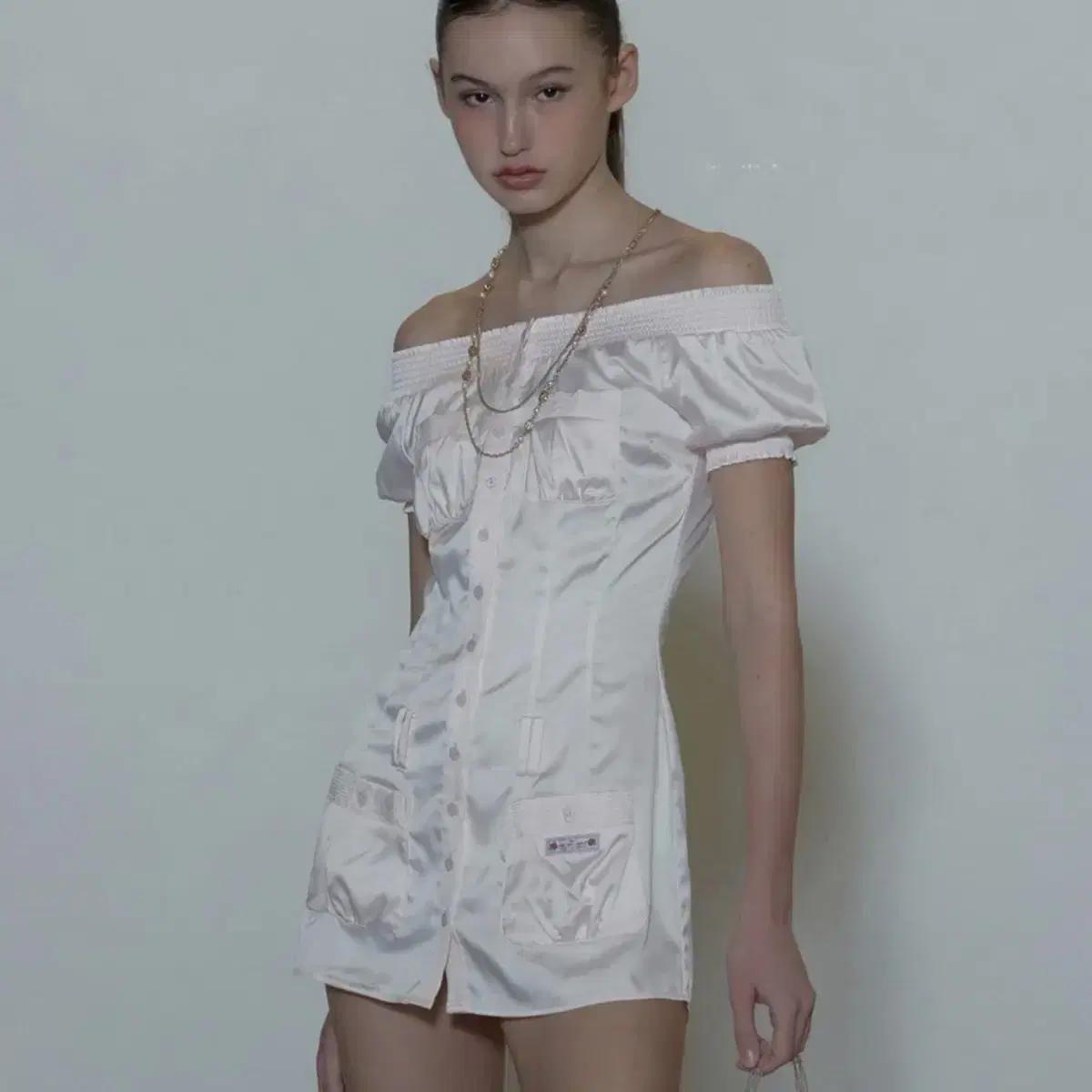 스컬프터 Ethereal Satin Dress Soft Pink