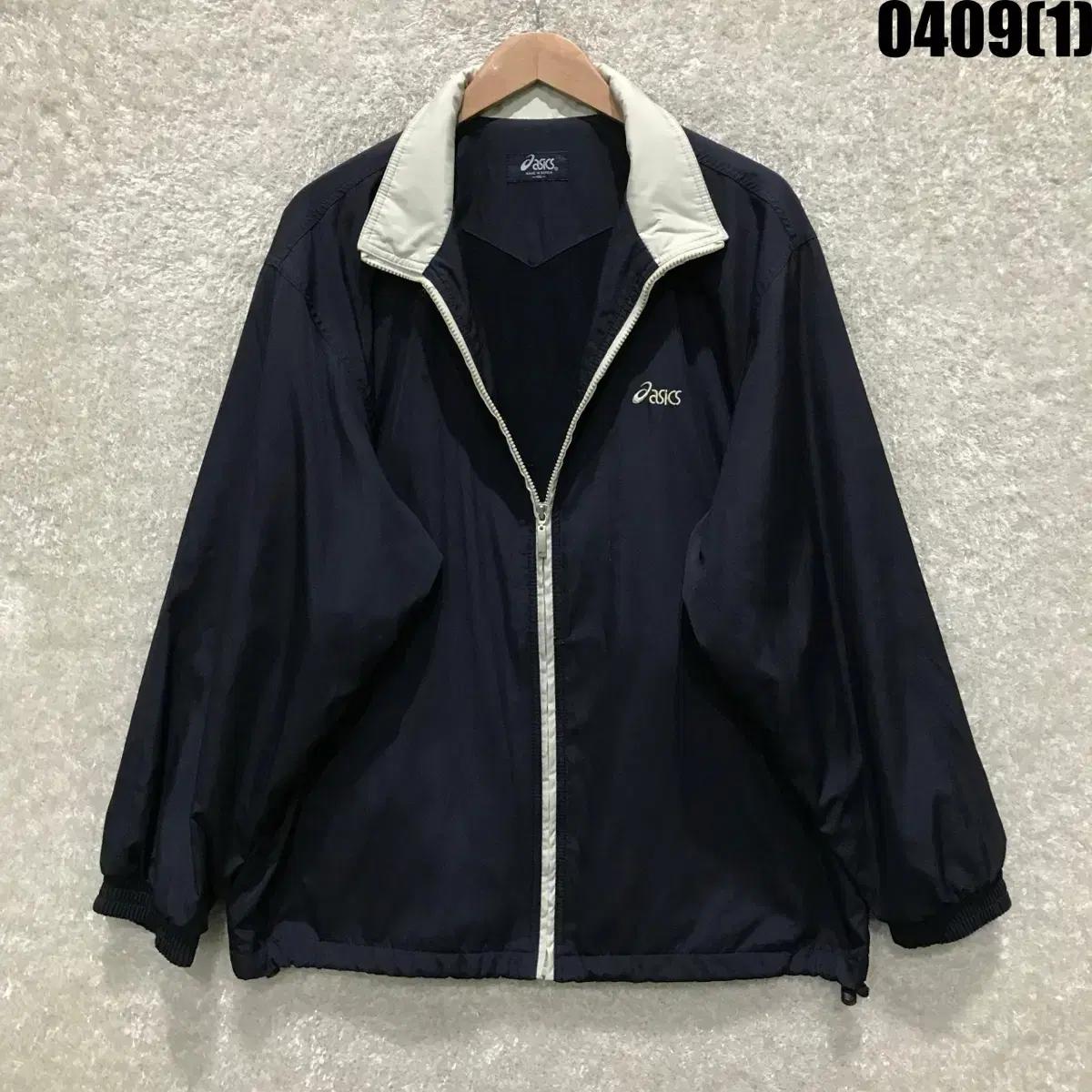 아식스 네이비 바람막이 자켓 XL