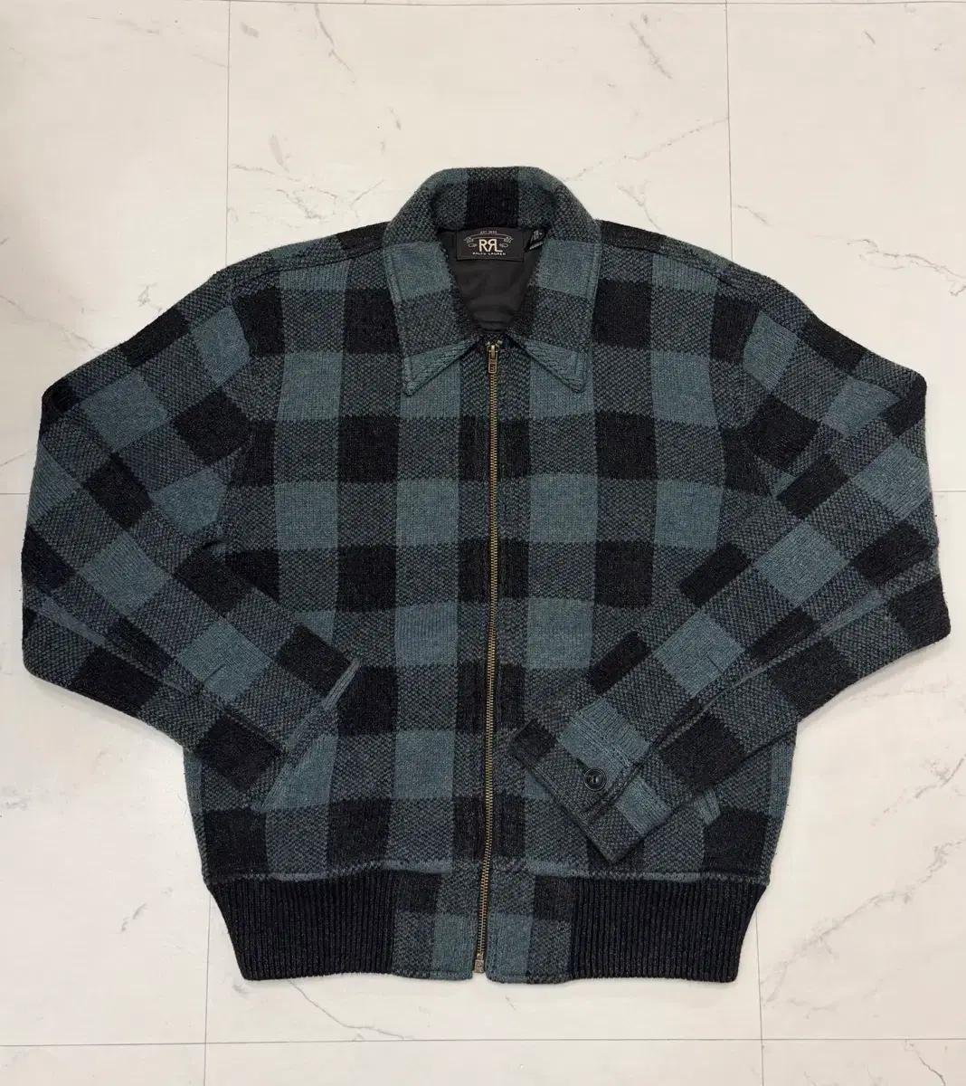 RRL 버팔로 울 집업니트
