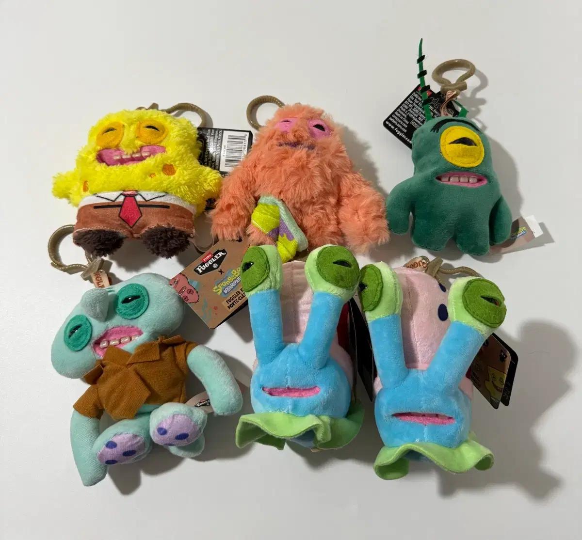Fuggler X 스폰지밥 콜라보 인형 키링 세트
