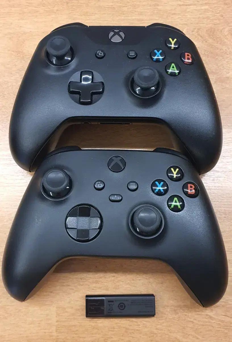 Xbox 엑스박스 컨트롤러 블랙 2개 + 리시버 +충전 거치대