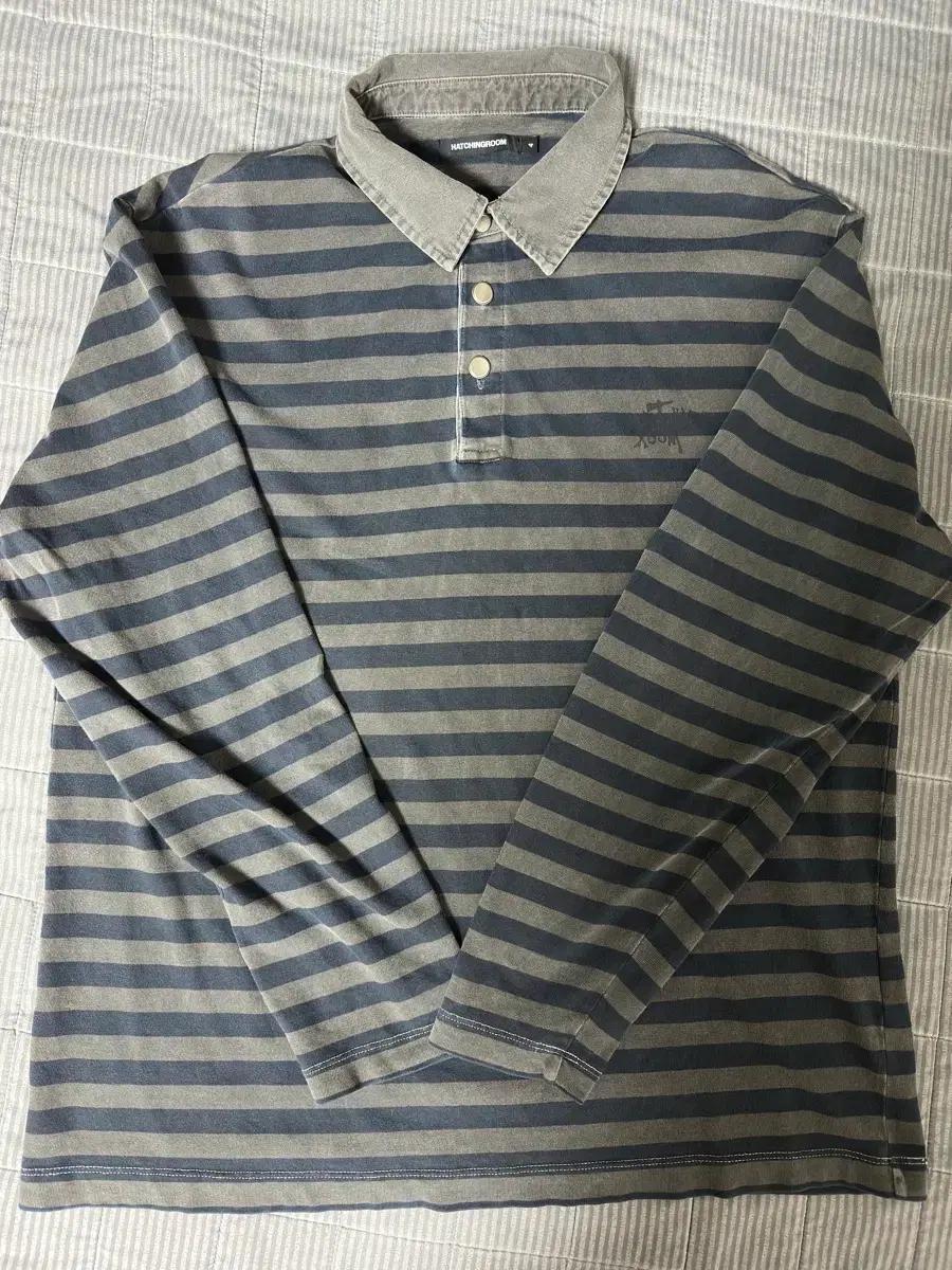 해칭룸 VTG 스트라이프 폴로티 Dyed Blue 4사이즈