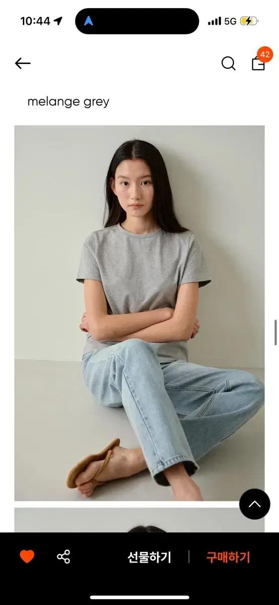 [블랭크03] essential basic t-shirt(멜란지 그레이)