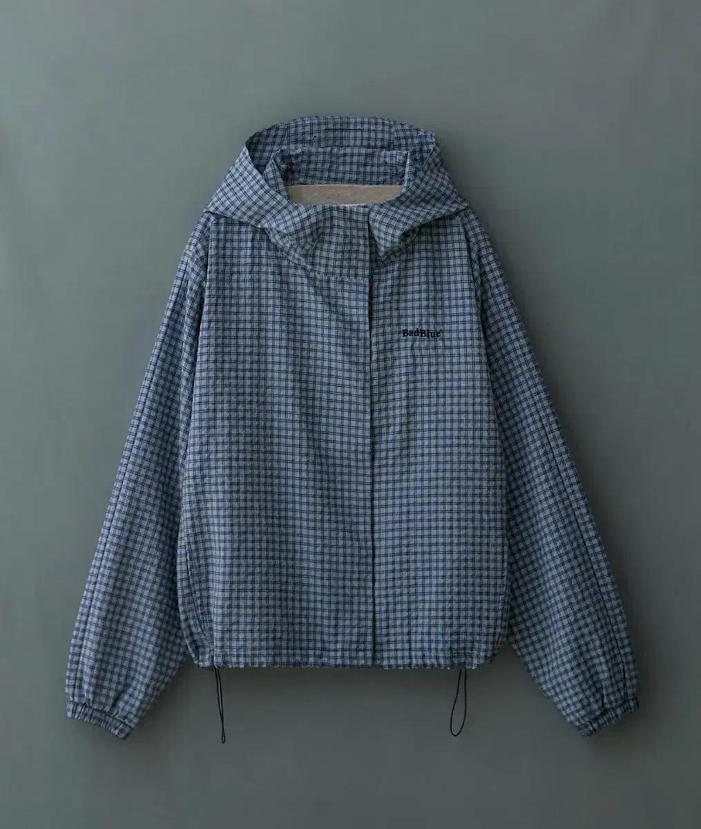 배드블루 Check Hoodie Jacket Blue 체크 후드 자켓