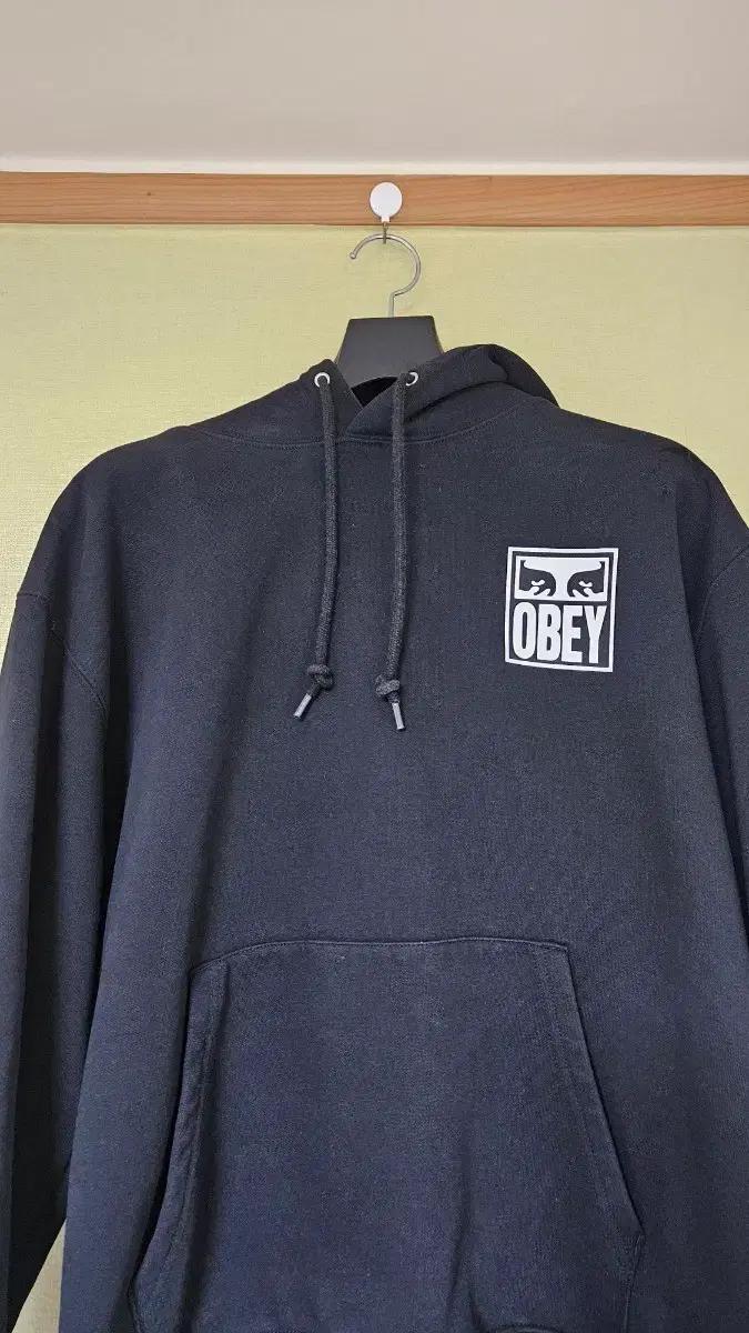 오베이 OBEY 블랙 후드티