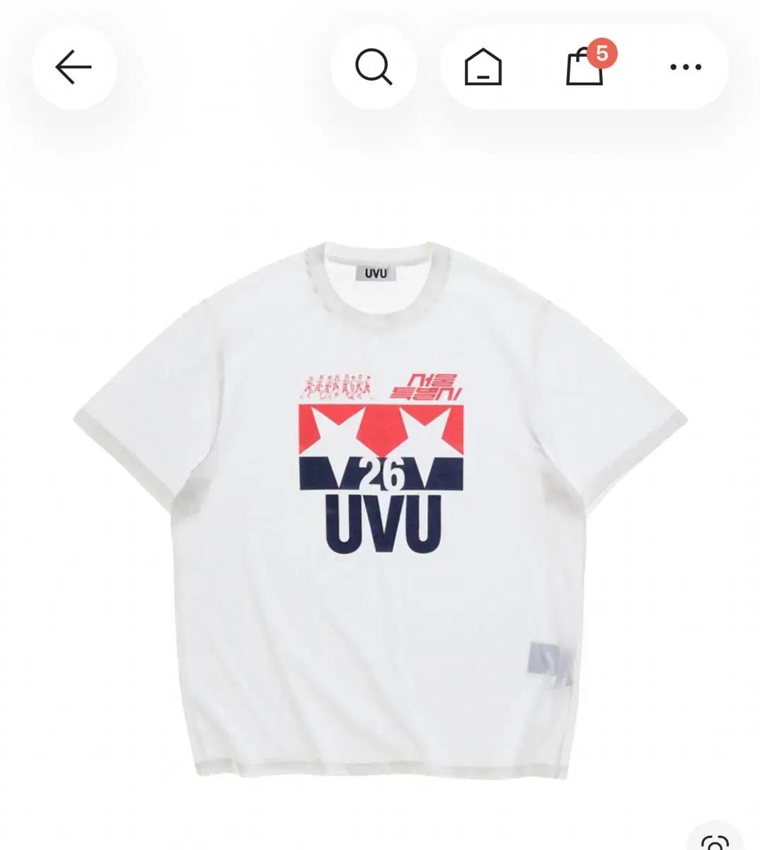 UVU 서울 26 화이트 반팔 티셔츠 새상품