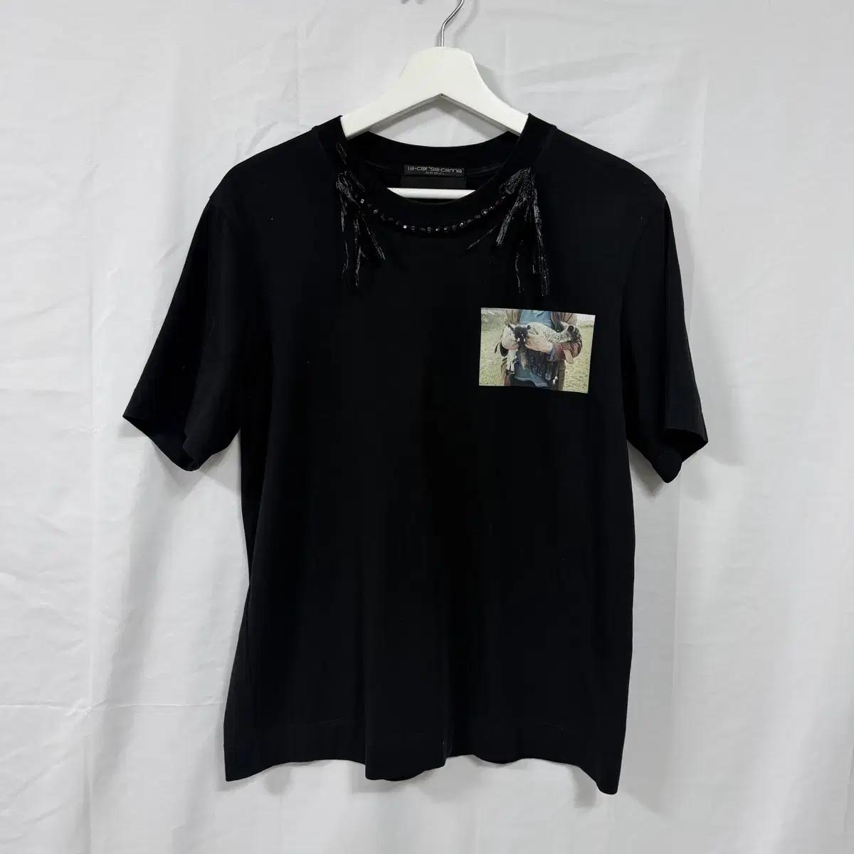 시몬로샤(Simone Rocha) 넥 리본 반팔 티셔츠