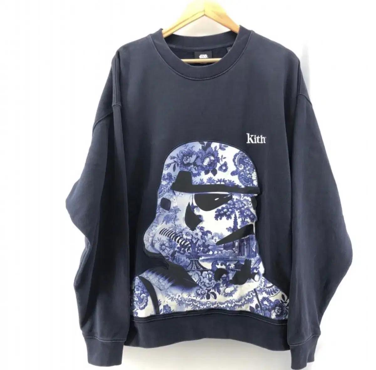 Kith 키스 X스타워즈 스톰트루퍼그래픽 크루넥 네이비 XL
