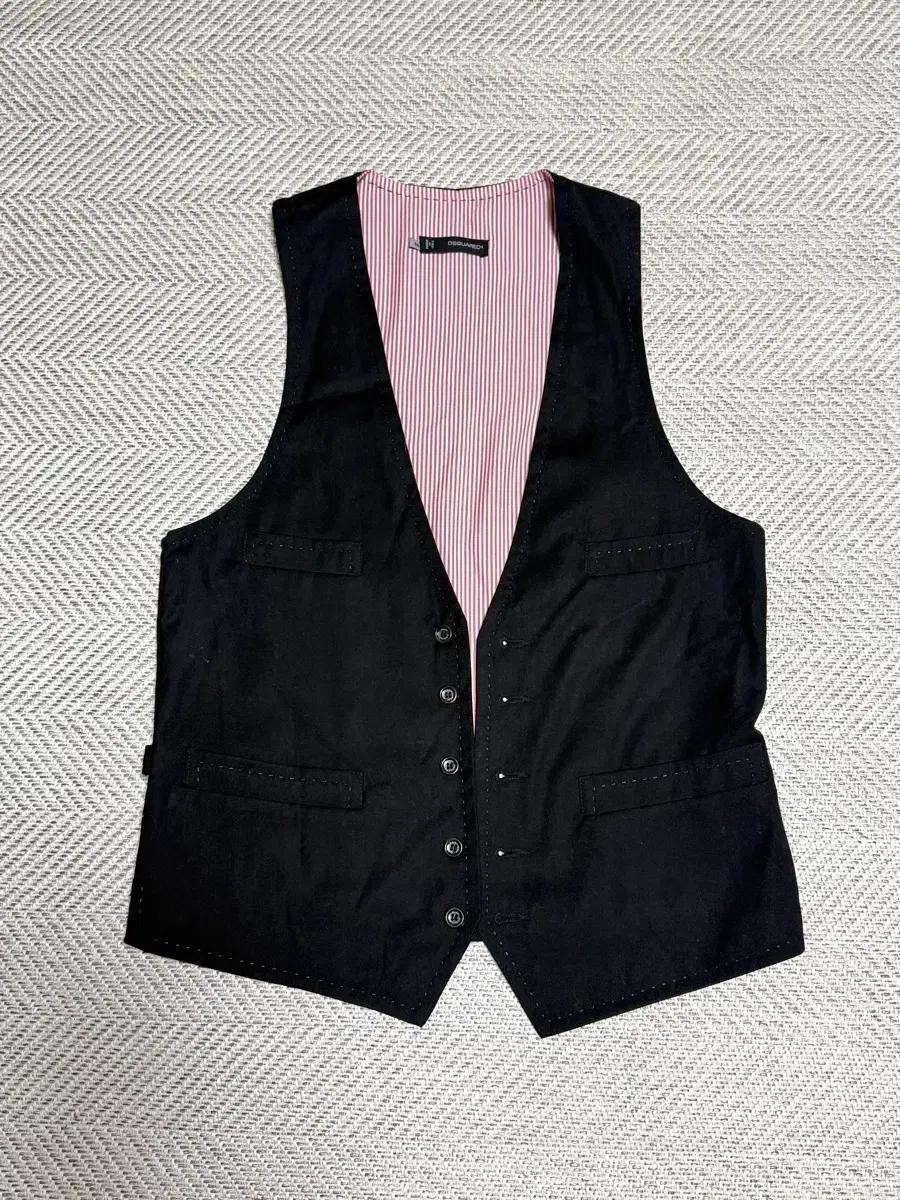 Dsquared2 블랙 남성용 조끼/unisex