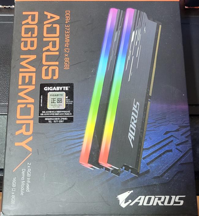 기가바이트 AORUS DDR4 16GB 3733MHz CL18 RGB 램