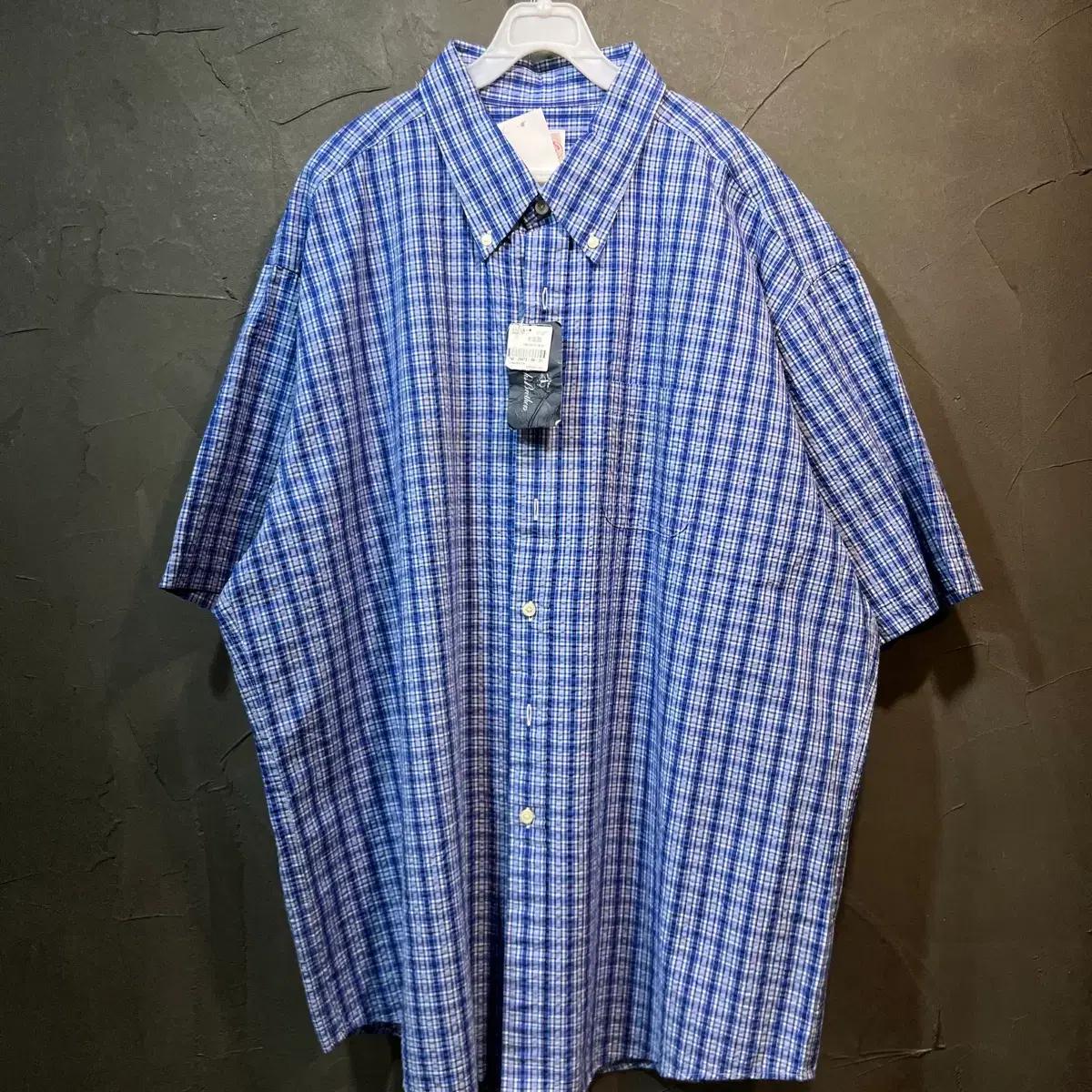 [2XL] BrooksBrothers 브룩스브라더스 체크 반팔 셔츠