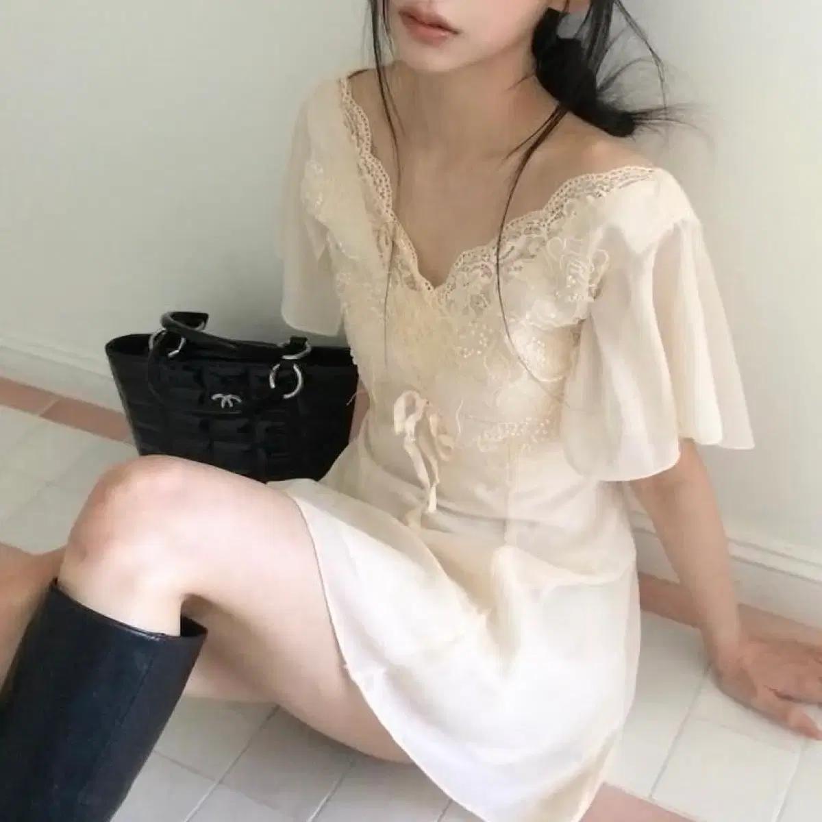 리즈리사 쓰리타임즈 플리즈노팔로우 빈티지 미니 드레스