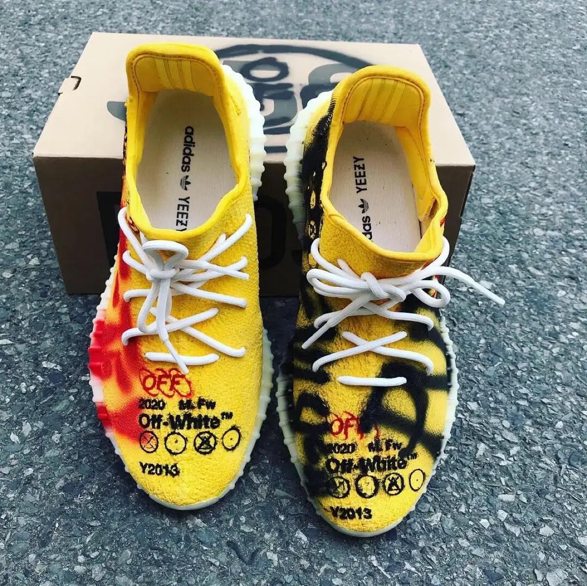 아디다스 이지 X Off-White 커스텀 (Yeezy)